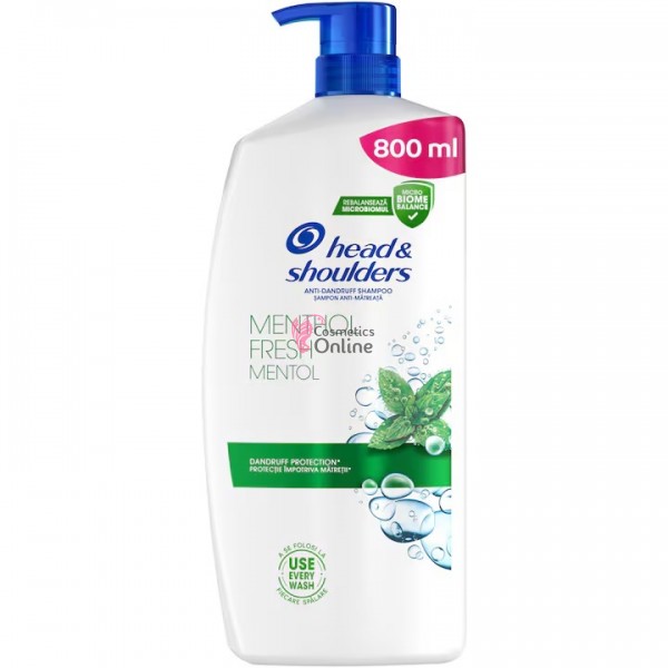 Sampon anti-matreata Head&Shoulders Menthol Fresh, pentru toate tipurile de par, 800 ml